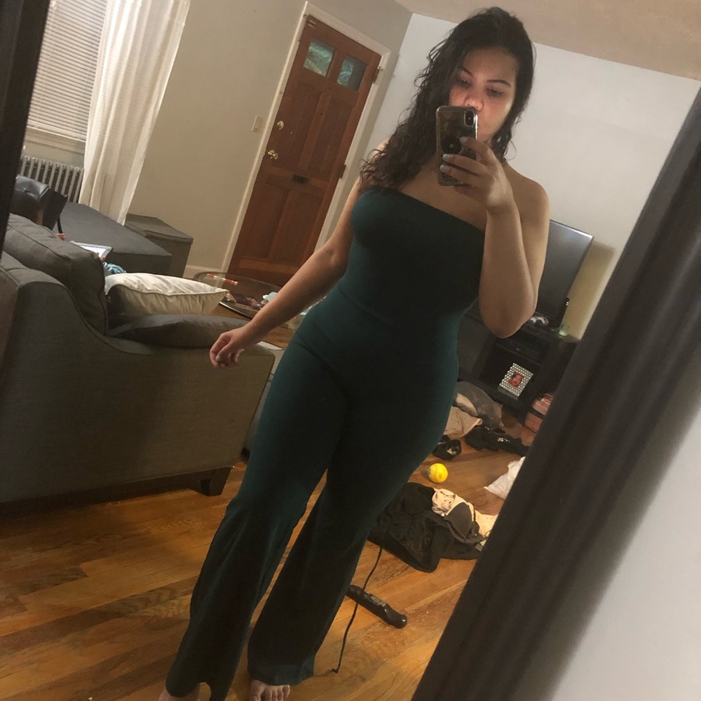 Green Staples’s jumpsuit